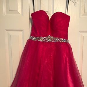Pink beaded homecoming dress